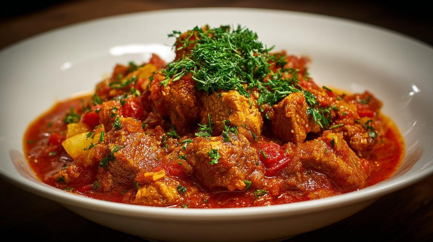 Guláš z vepřového masa, česneku a piva – klasika pro chlapy. Krok za krokem — jednoduchý postup