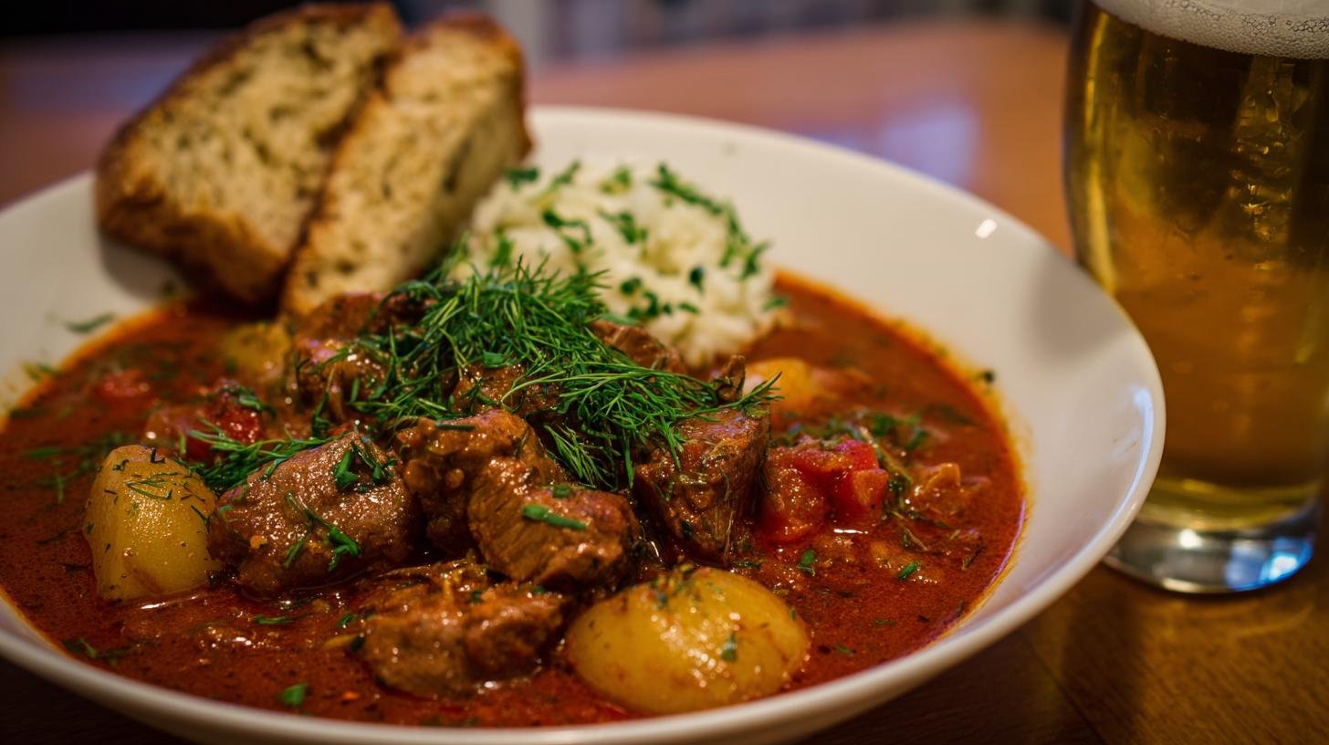 Guláš z vepřového masa, česneku a piva – klasika pro chlapy. Proč tahle kombinace funguje