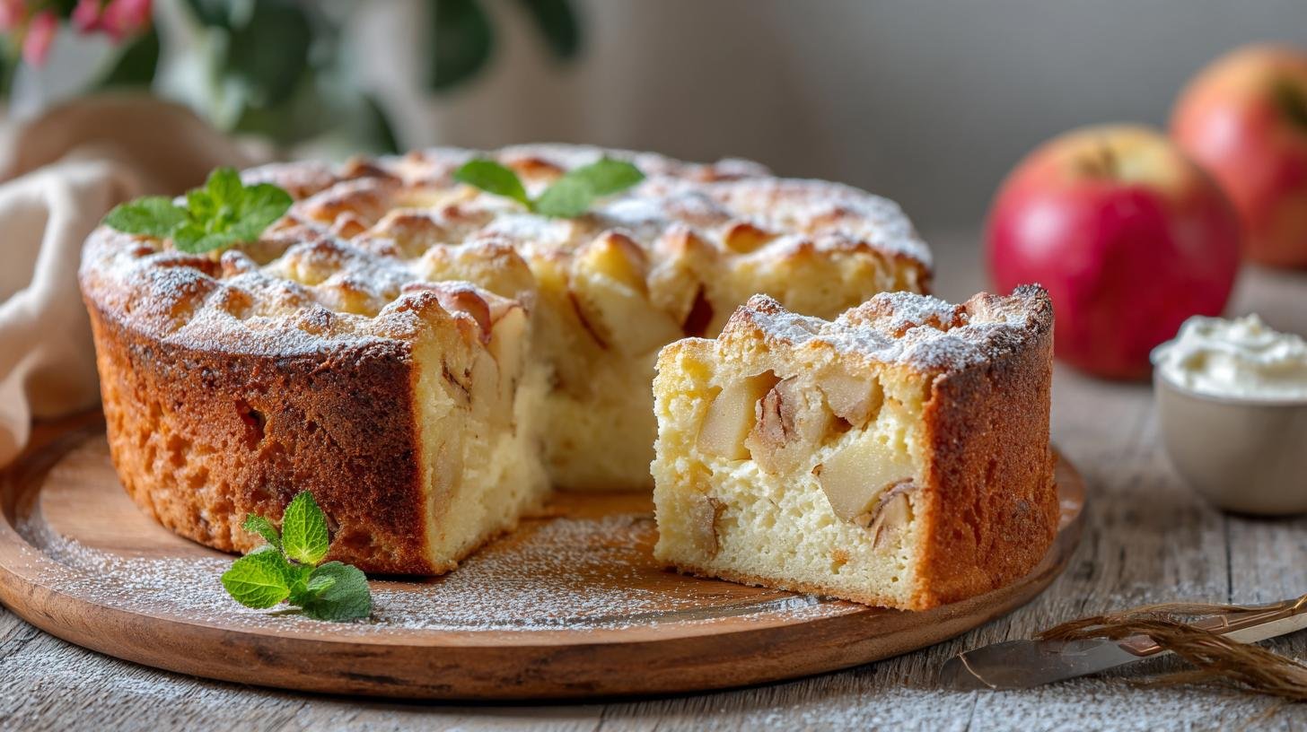 Šťavnatý jablečný koláč s tvarohem a malým trikem navíc. Tipy pro servírování a skladování