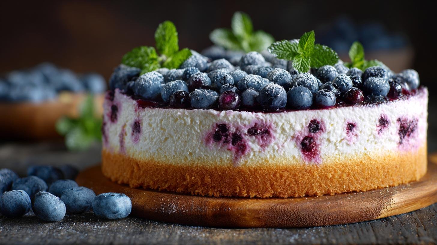 Studený piškotový dort s tvarohem a borůvkami bez námahy. Postup krok za krokem Studený piškotový dort s tvarohem a borůvkami bez námahy. Postup krok za krokem