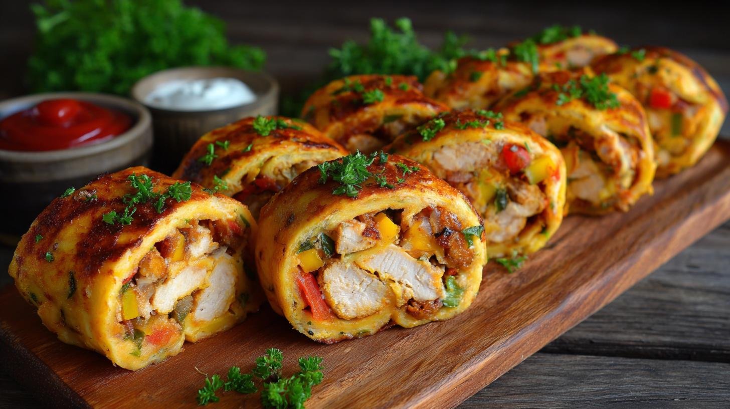 Rychlé plněné bulky s kuřecím masem a zeleninou 7 Rychlé plněné bulky s kuřecím masem a zeleninou