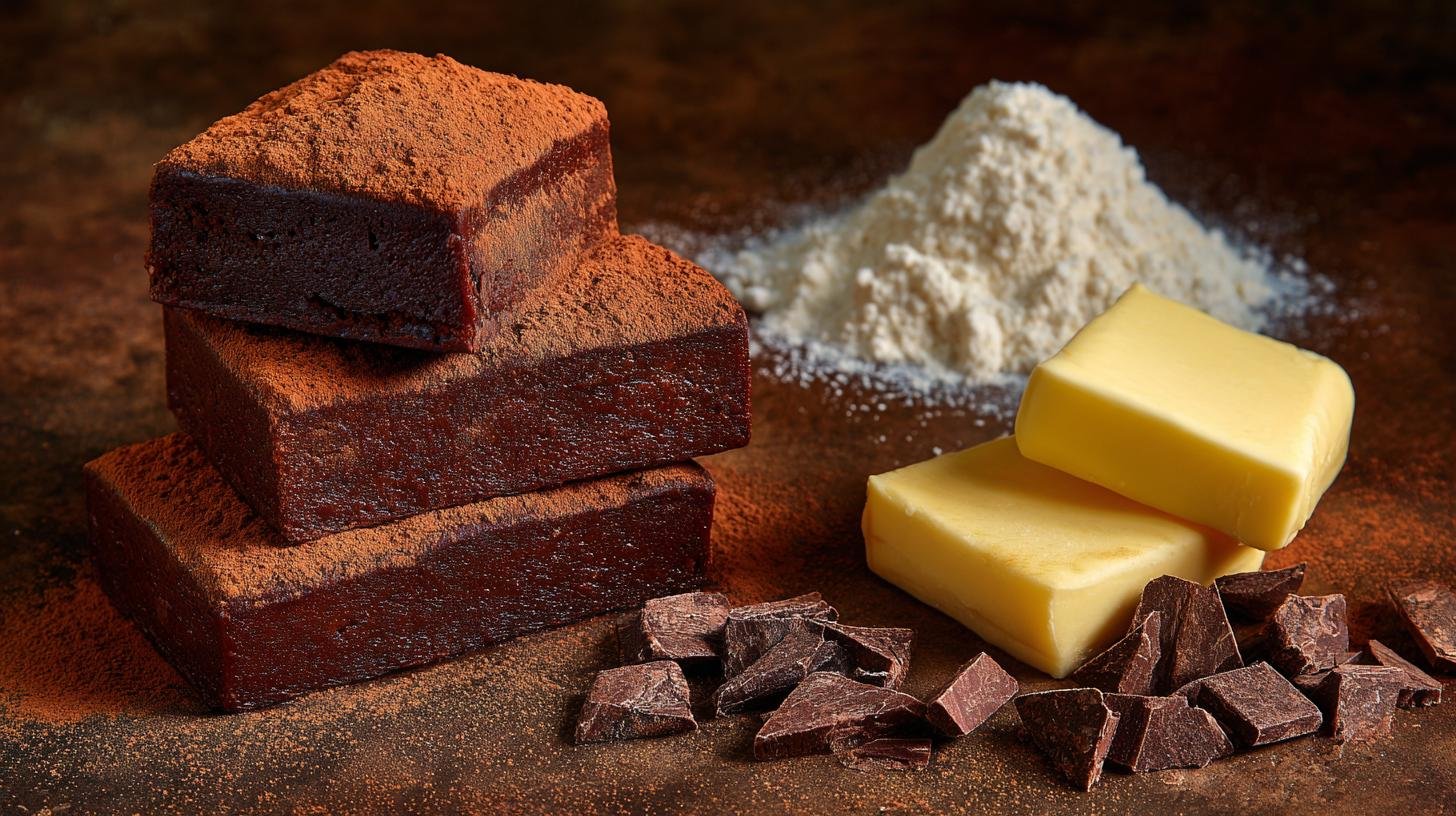 Kakaové řezy s máslem a moukou hotové za pár minut. Ingredience (rychlý přehled)