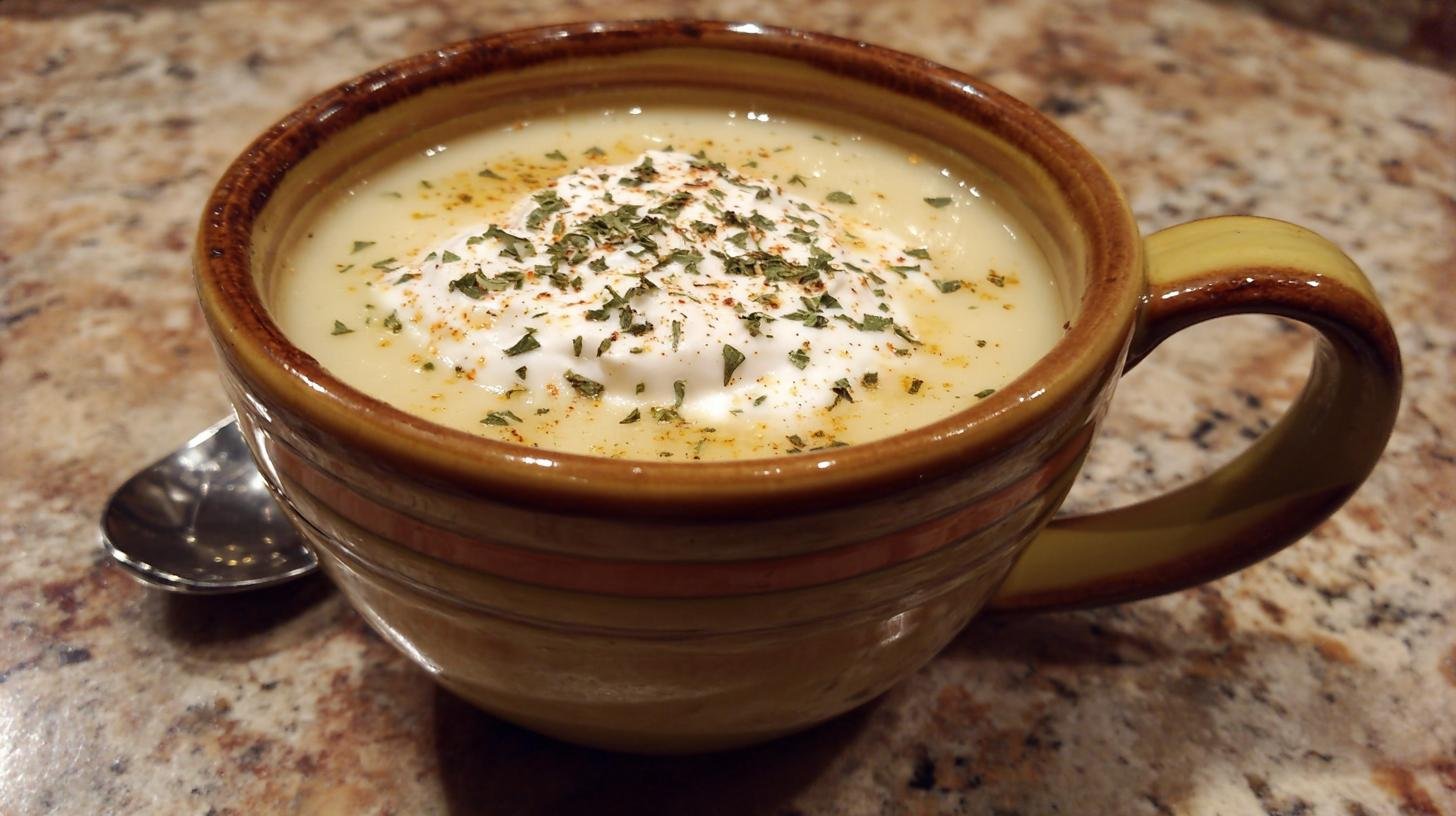 Krémová polévka z brambor a smetany hotová za chvíli. Co budete potřebovat