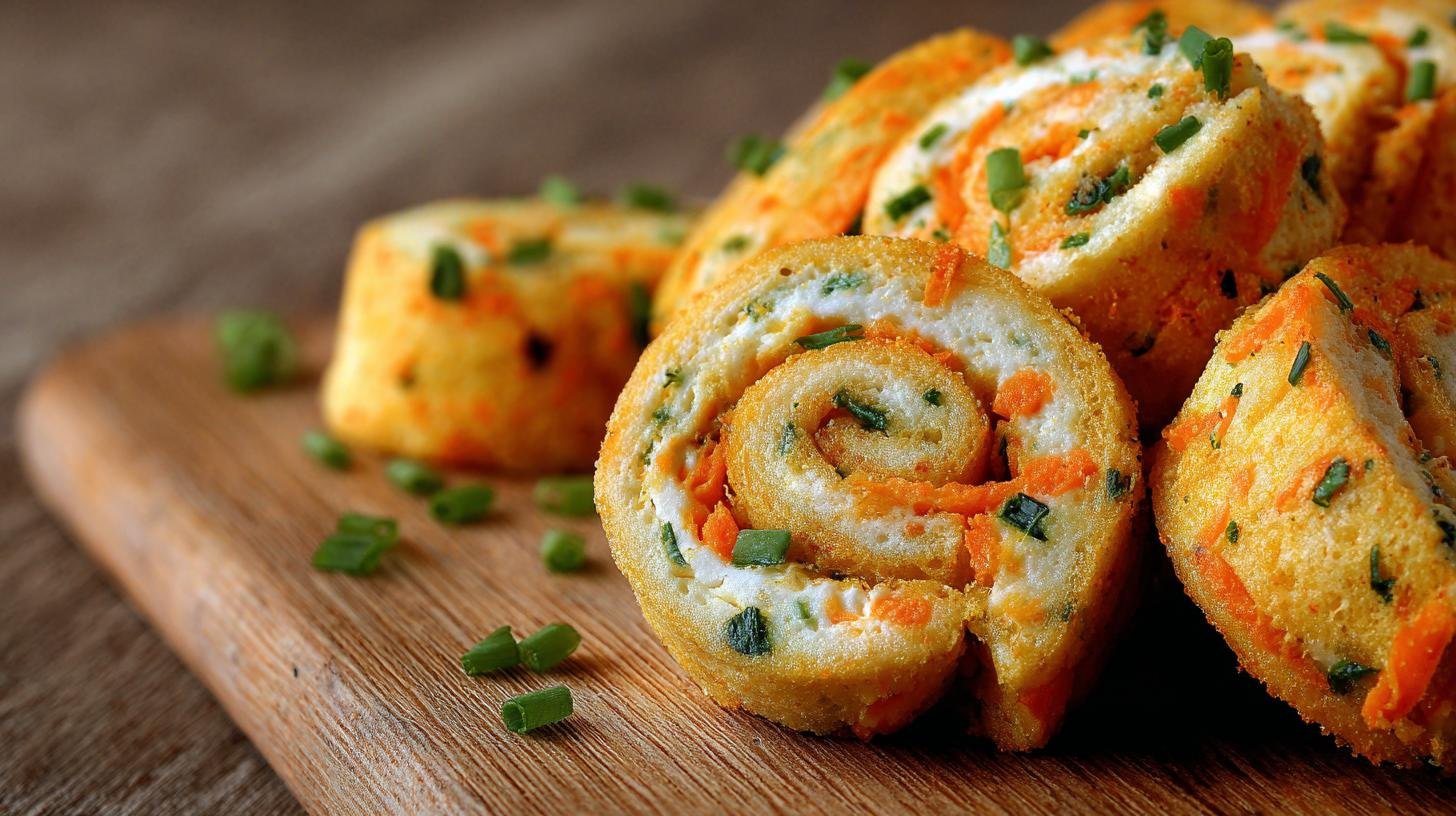 Sýrové rolky s pažitkou a mrkví za pár minut 1 Sýrové rolky s pažitkou a mrkví za pár minut