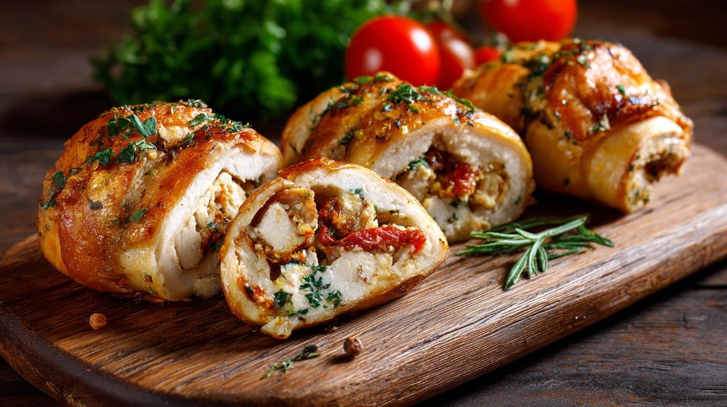 Rychlé plněné bulky s kuřecím masem a zeleninou. Variace a úsporné tipy