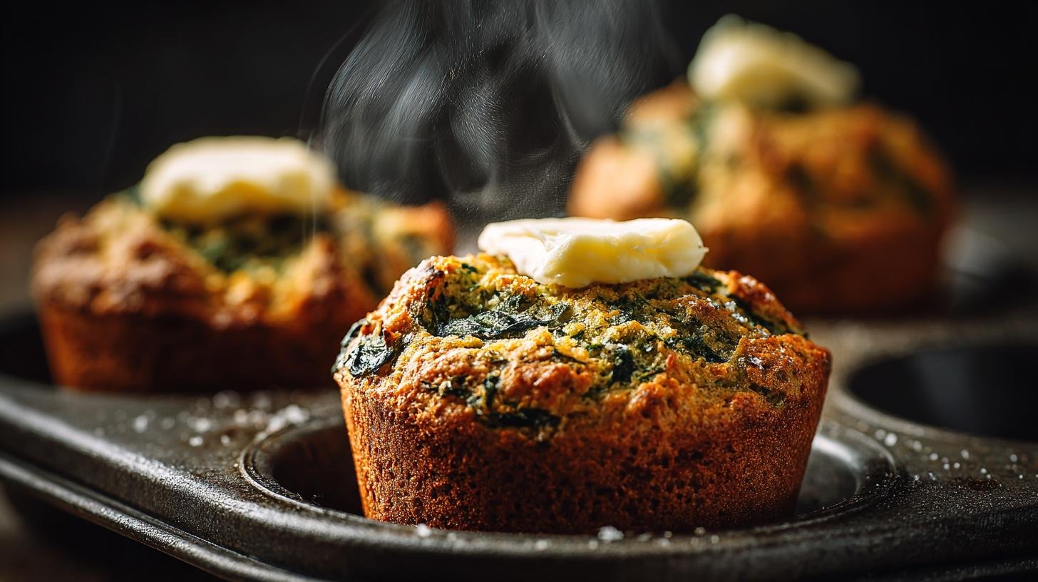 Špenátové muffiny s máslem a moukou bez jediné chyby 1 Špenátové muffiny s máslem a moukou bez jediné chyby