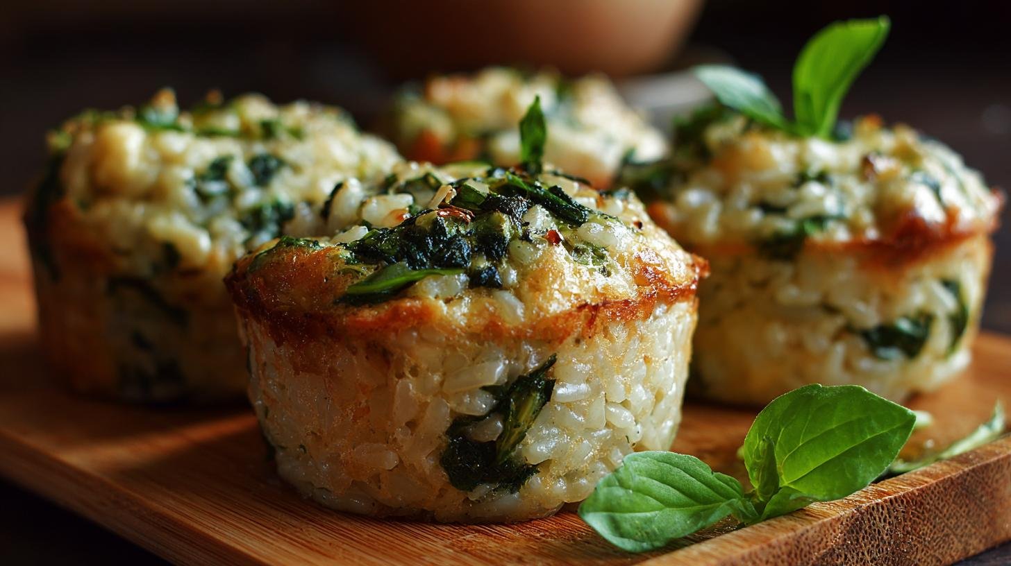 Levné slané muffiny s rýží a špenátem bez námahy 6 Levné slané muffiny s rýží a špenátem bez námahy