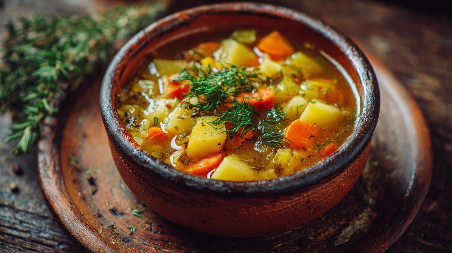 Hřejivá zeleninová polévka s mrkví a bramborami. Malá kuchařská tajemství