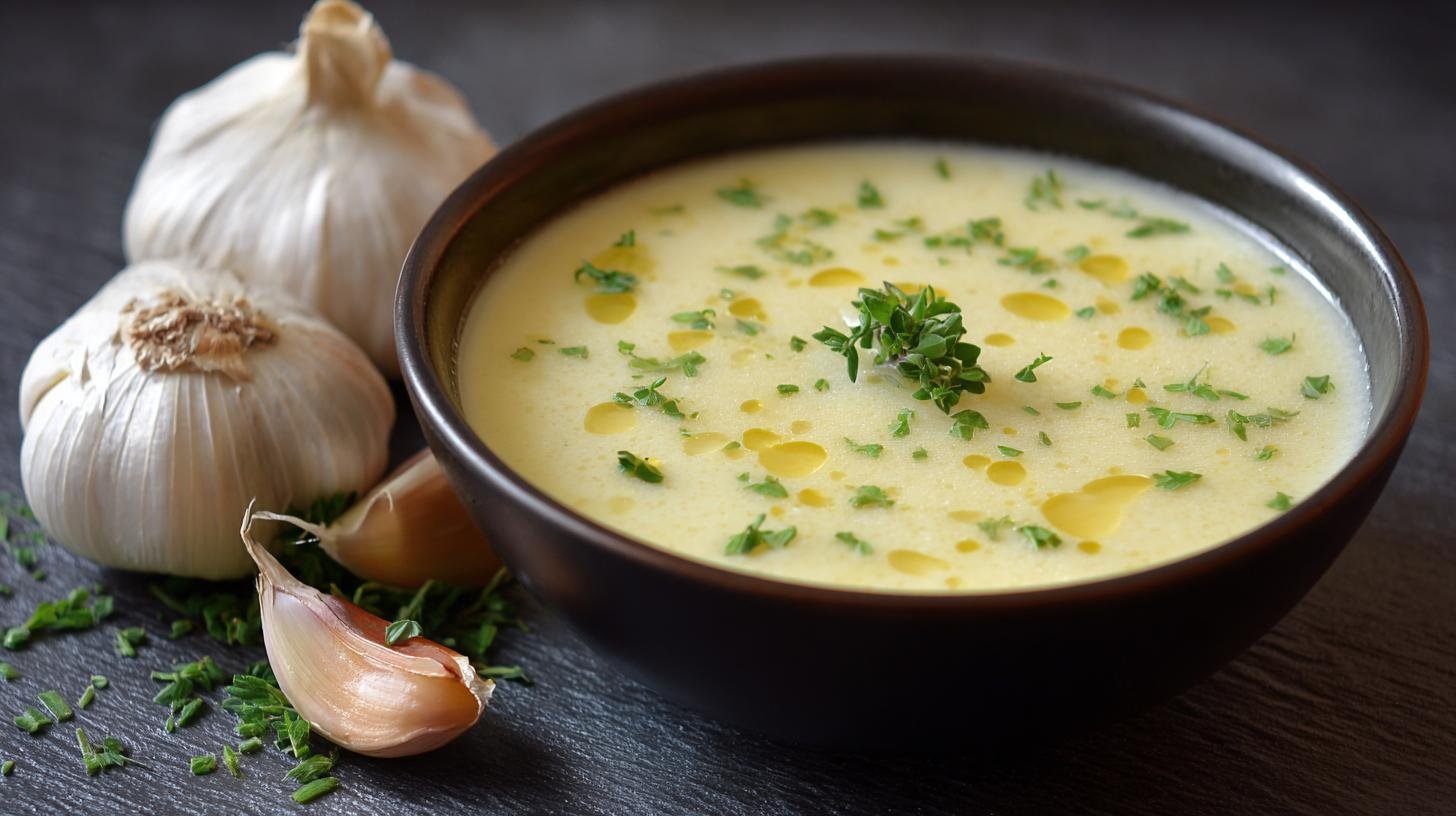 Krémová česnečka s bramborami a majoránkou bez mouky. Proč tuto polévku vyzkoušet Krémová česnečka s bramborami a majoránkou bez mouky. Proč tuto polévku vyzkoušet