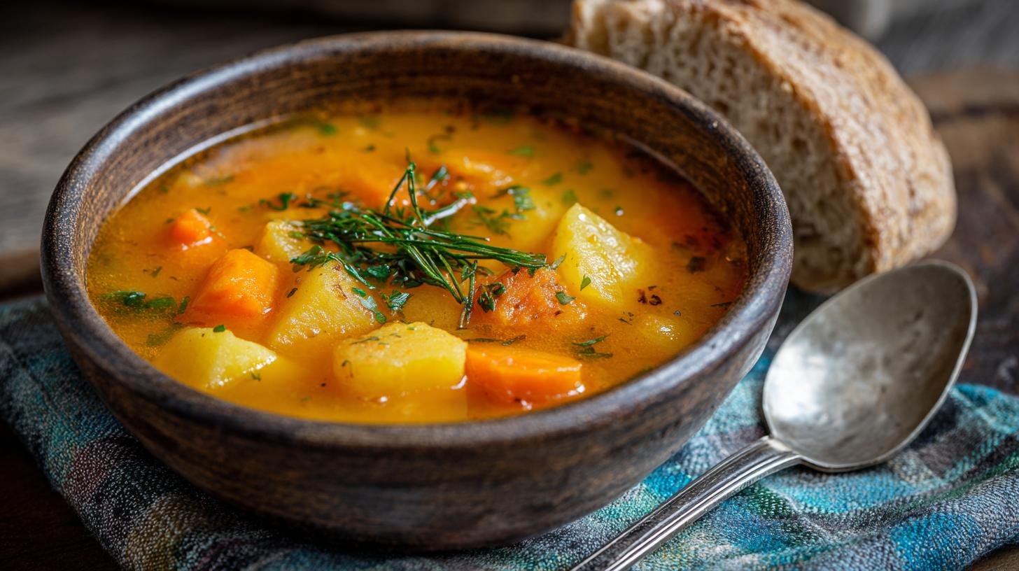 Hřejivá zeleninová polévka s mrkví a bramborami. Proč si ji zamilujete