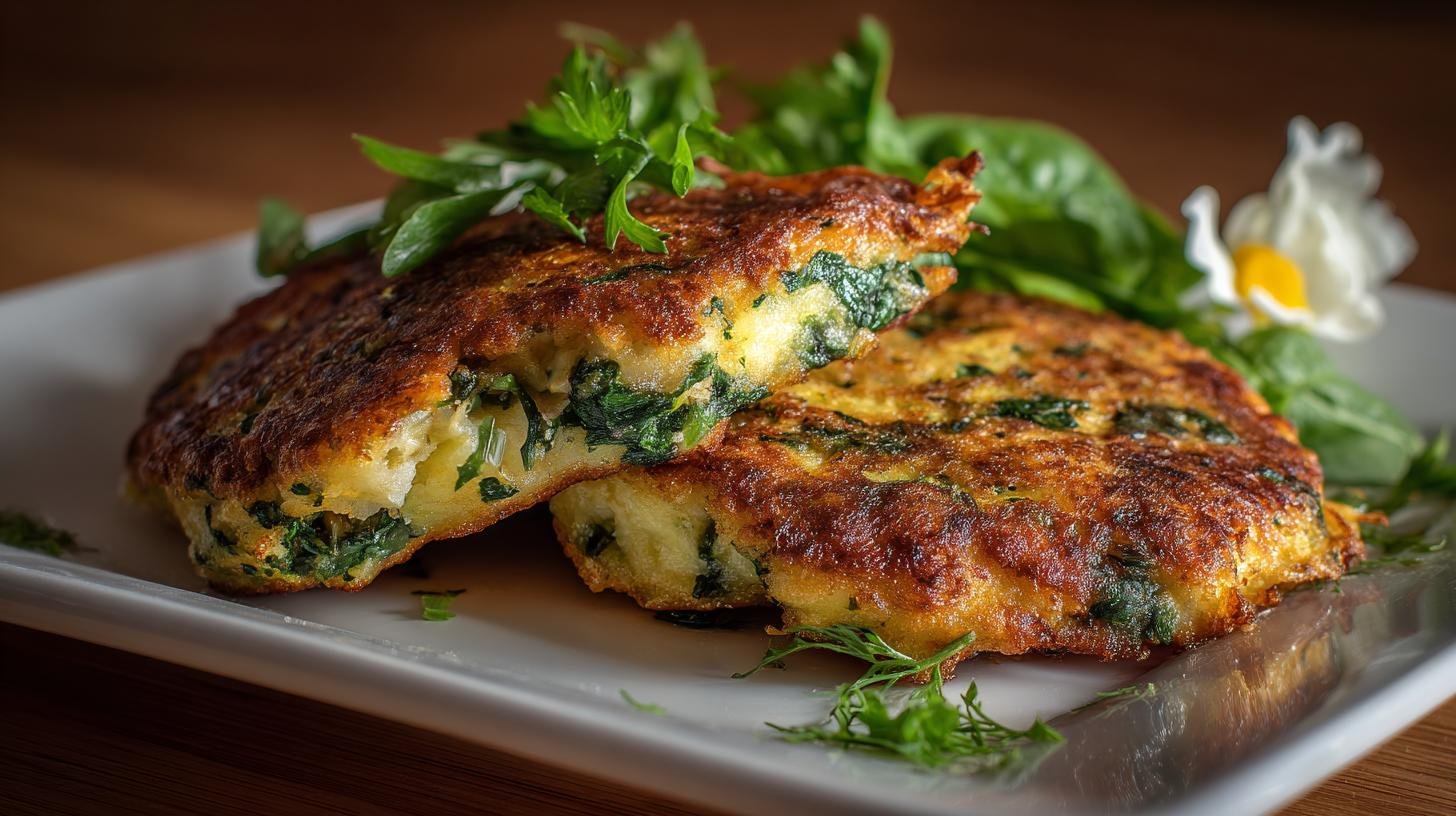 Bramborové placky se špenátem jako levnější varianta 7 Bramborové placky se špenátem jako levnější varianta