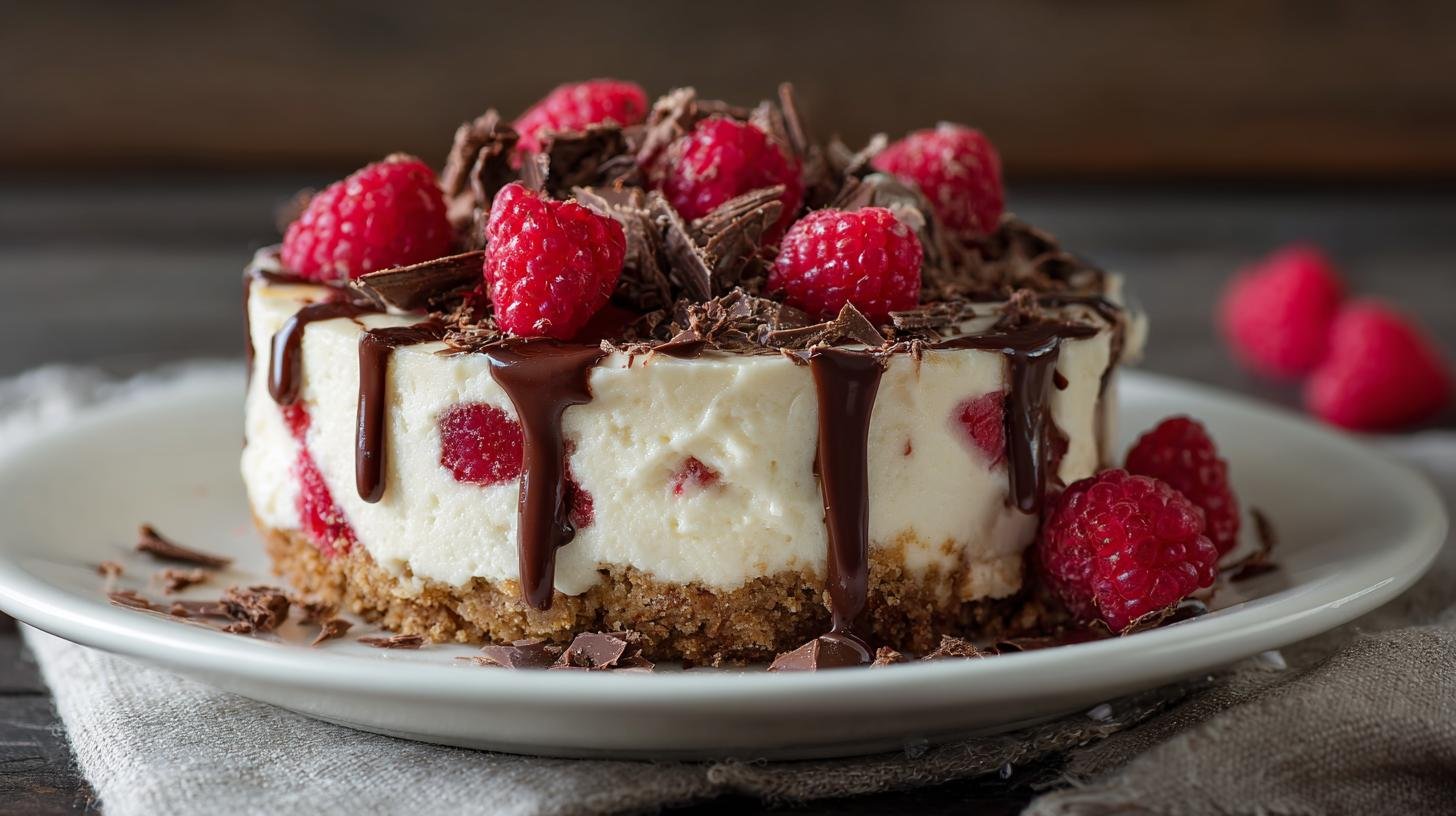 Krémový cheesecake s čokoládou a malinami bez pečení. Proč ho zkusit právě teď