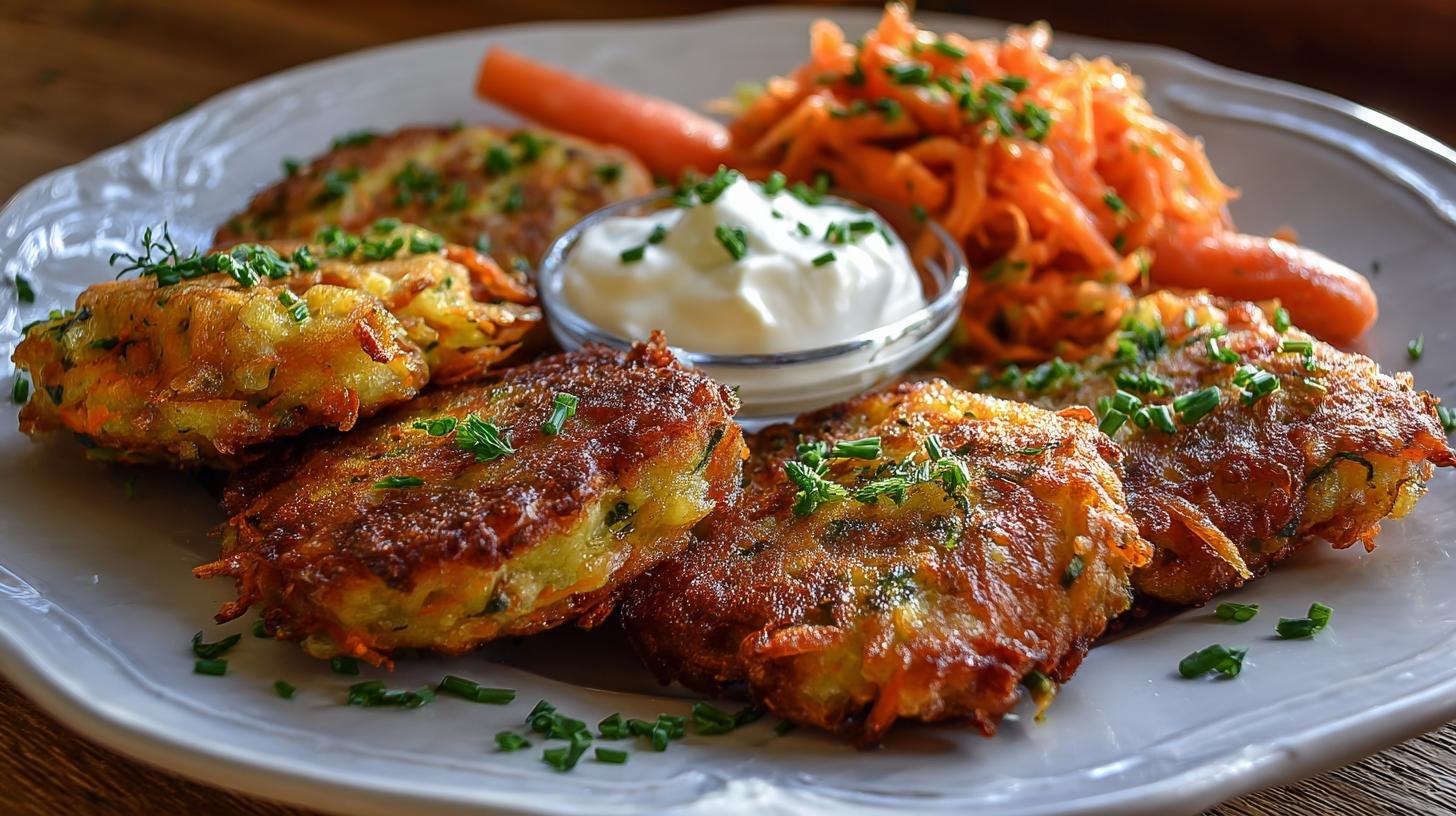 Zeleninové placičky s mrkví a bramborami jako levný začátek menu. Co budete potřebovat a jak na to