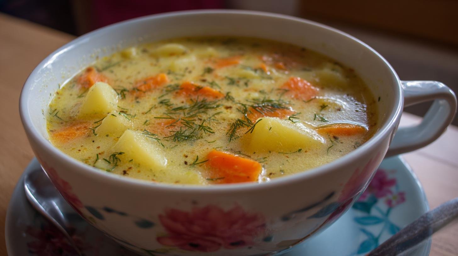 Bramborová polévka s mrkví plná chuti. Co dělá chuť nezaměnitelnou