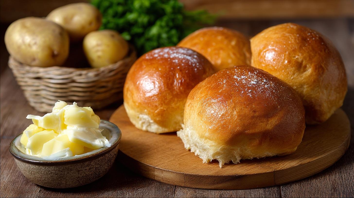 Rohlíky s bramborami a máslem: správný způsob, který konečně drží