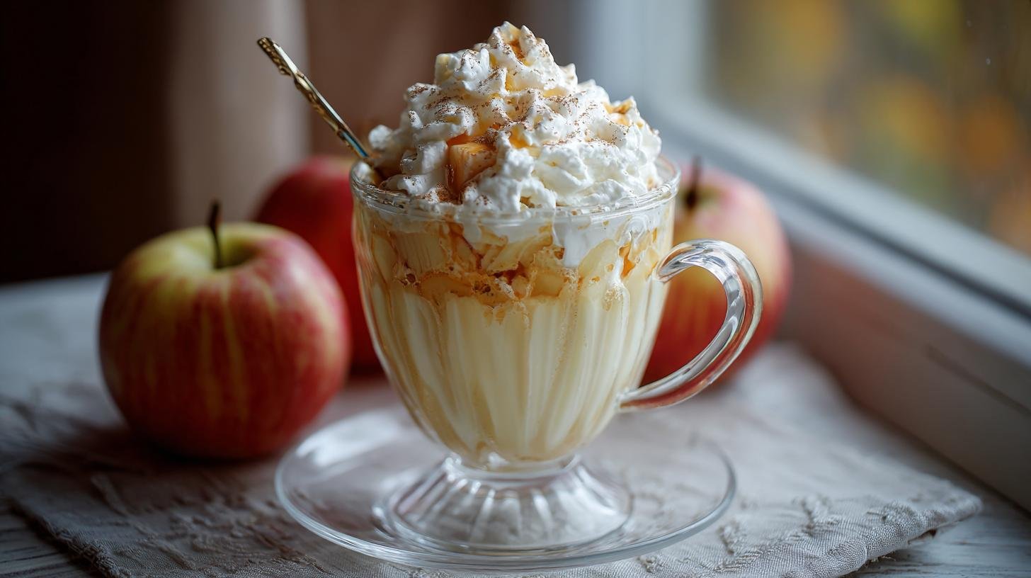 Rychlý pohár ze smetany a jablek doma