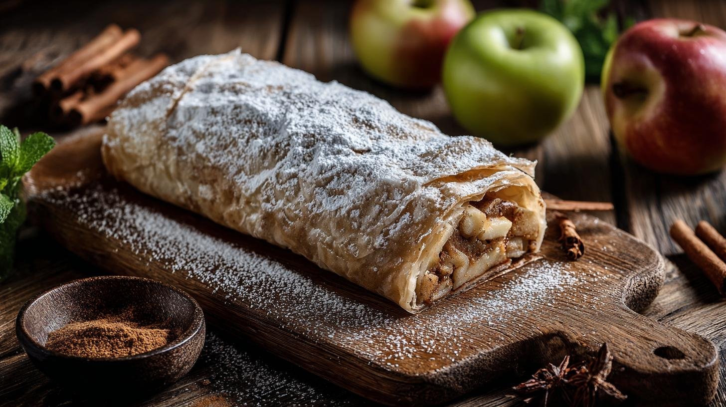Jablečný štrůdl se skořicí: správný domácí recept. Pečení a servírování