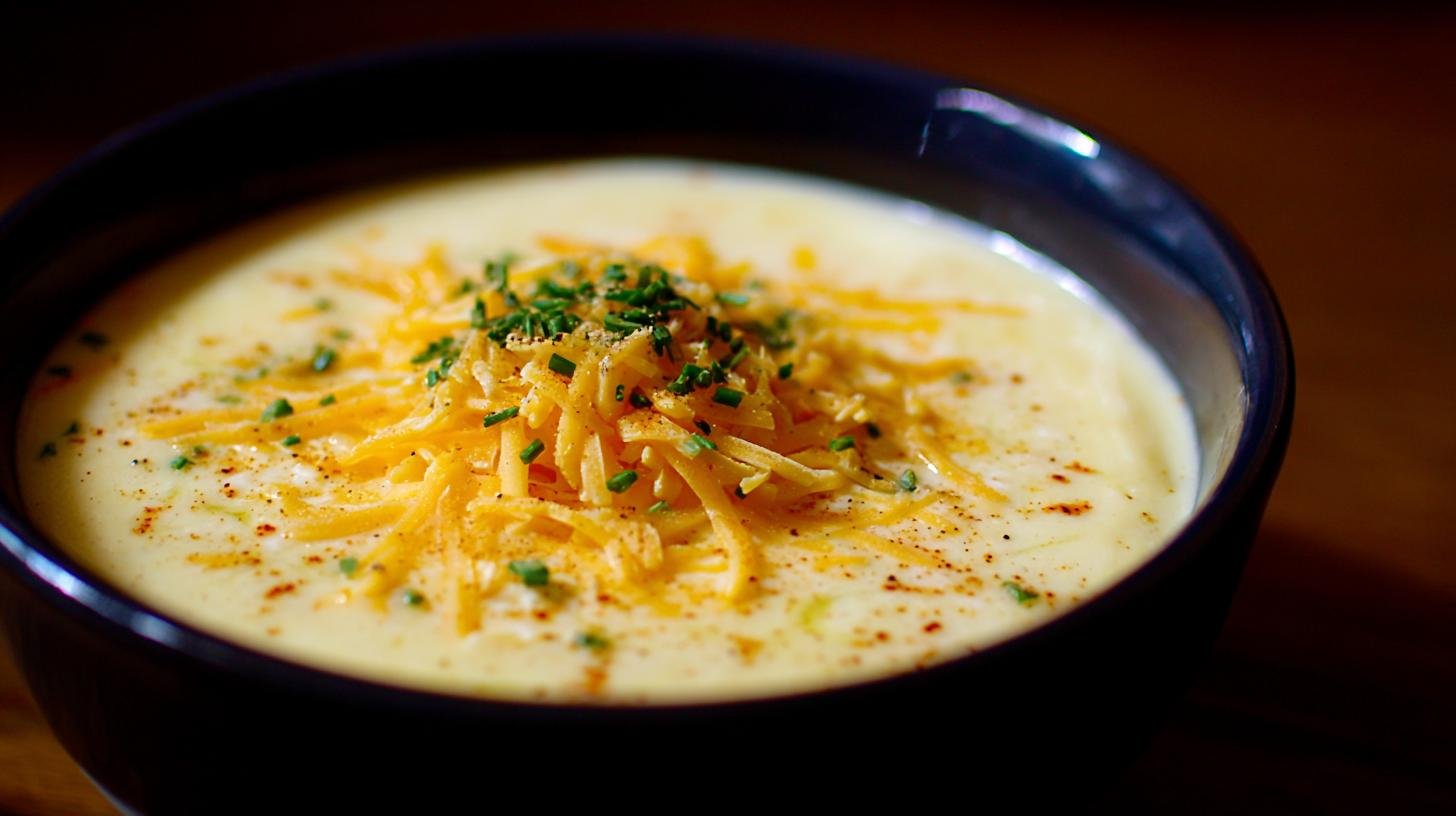 Rychlá smetanová polévka se sýrem jako teplá večeře
