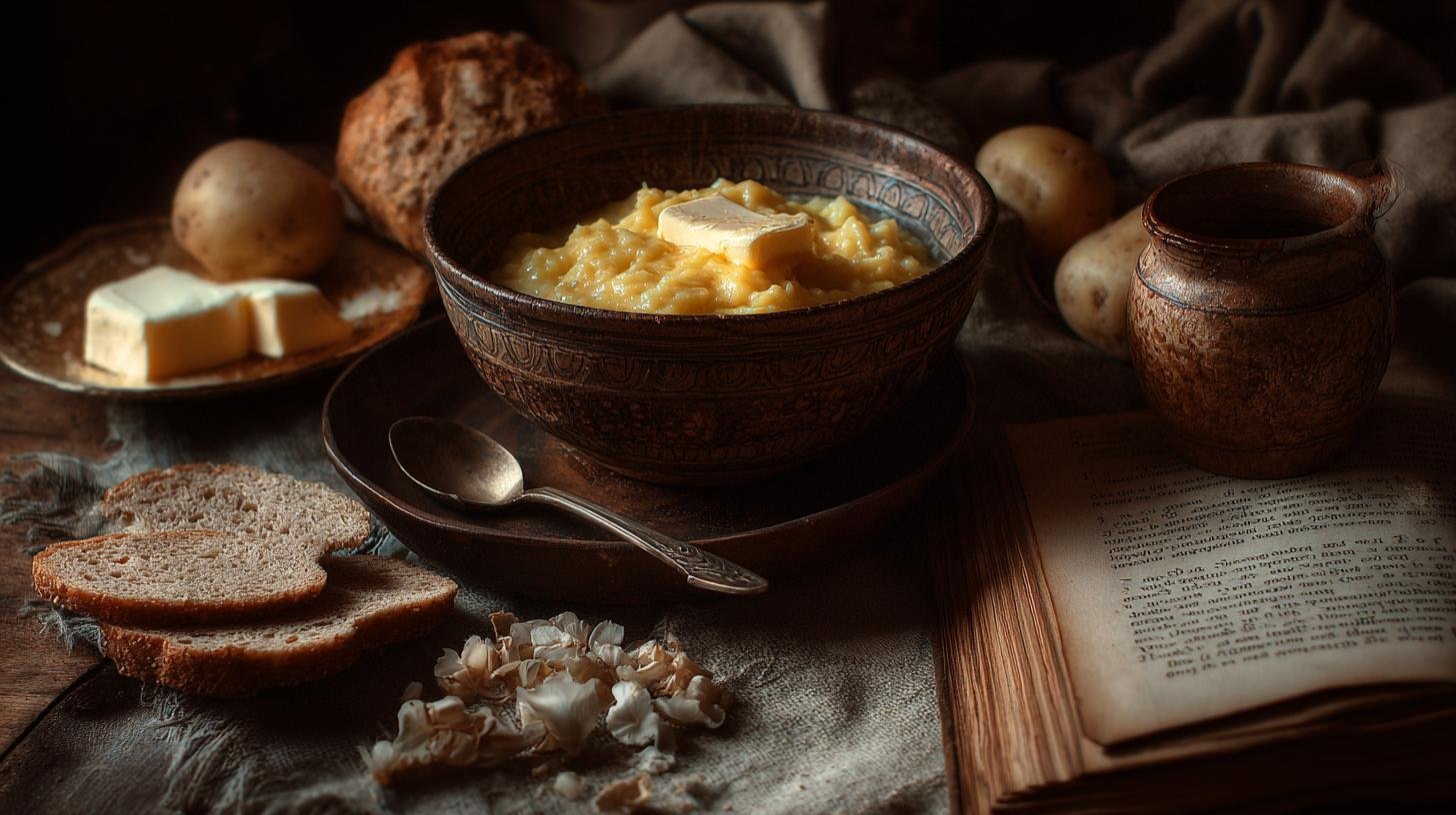 Domácí kaše z brambory a máslo zahřeje