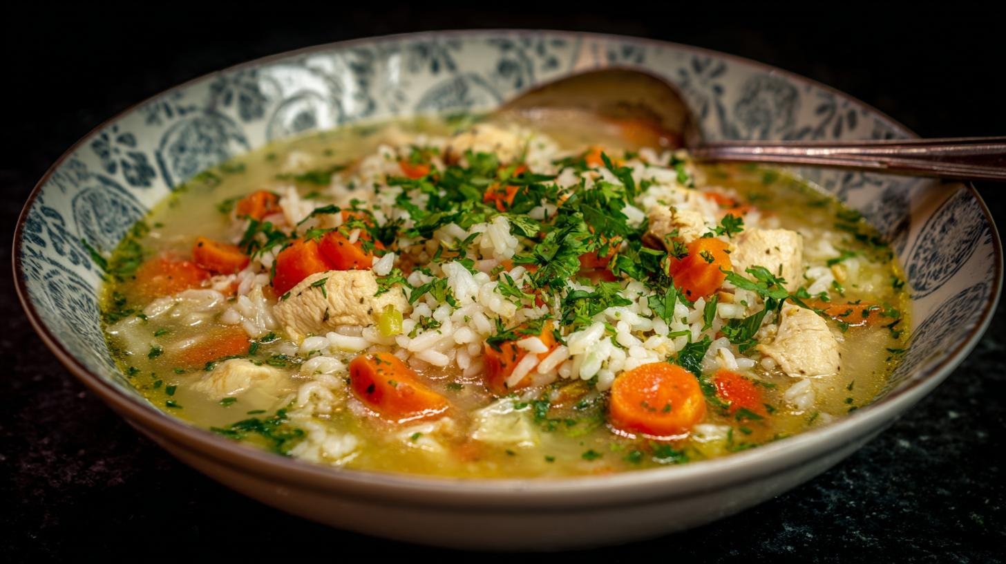 Kuřecí polévka s rýží lehká a sytá. Postup, který zvládne každý