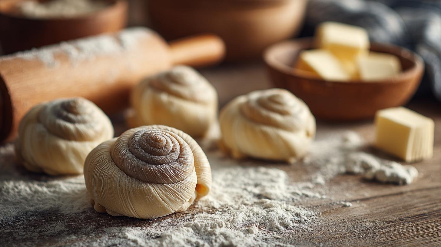 Šneky z mouky a másla správným způsobem. Technika vrstvení a rolování