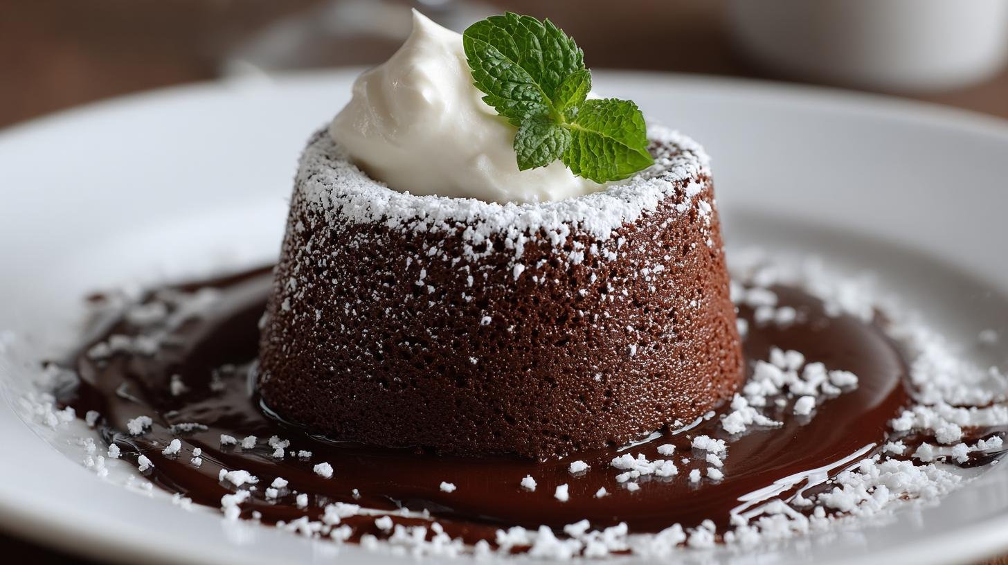 Čokoládový dezert se smetanou drží tvar bez chyb