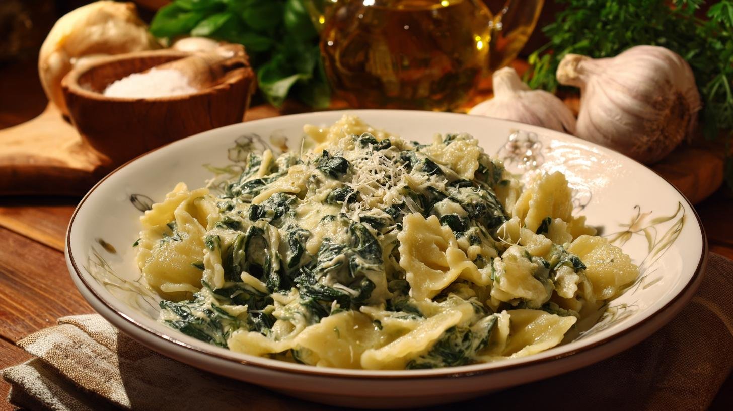 Domácí těstoviny se smetanou a špenátem hotové za chvíli. Jak na to krok za krokem