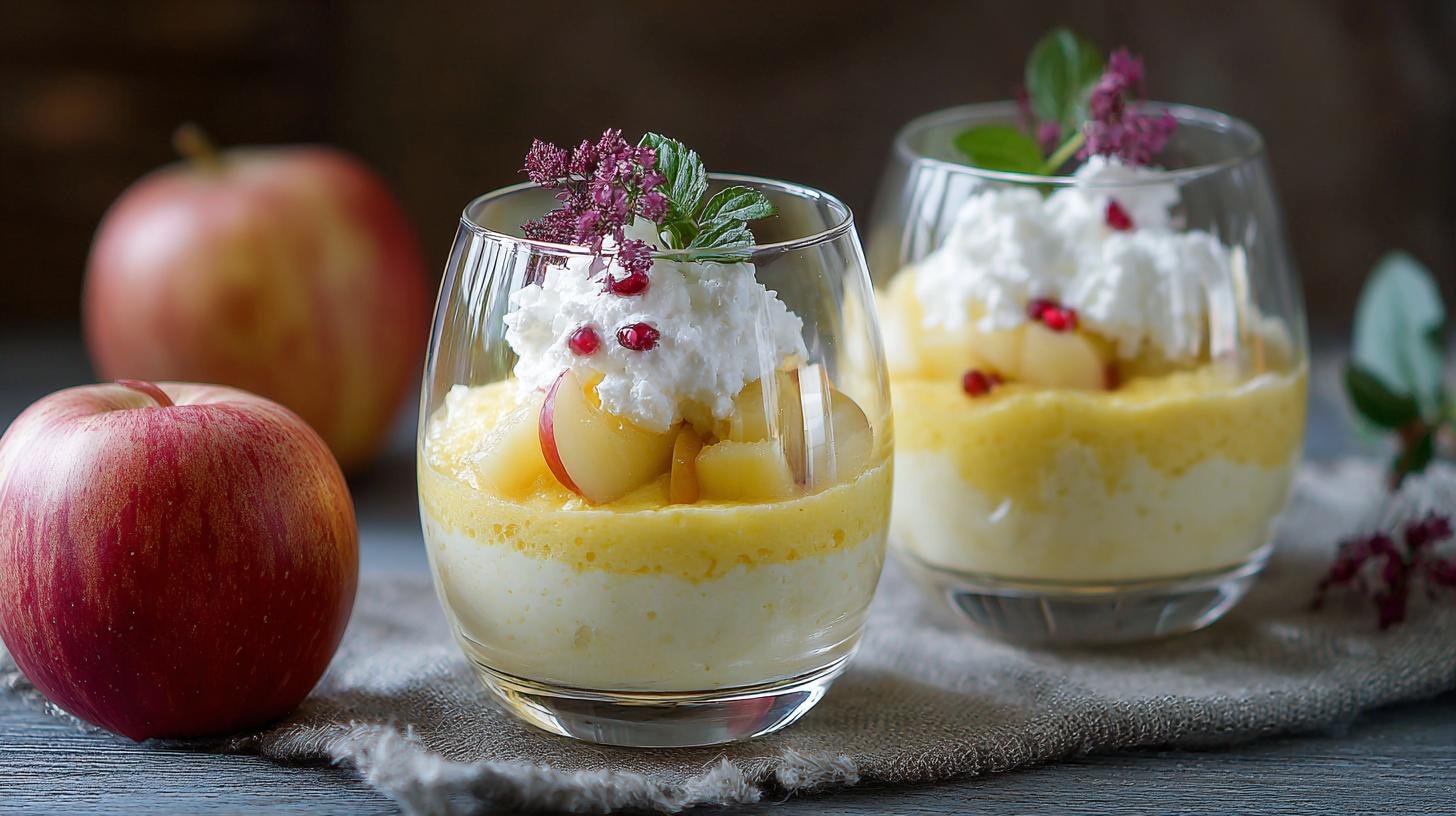 Dezert z jablek a tvarohu s pohodou. Rychlý recept a časová úspora