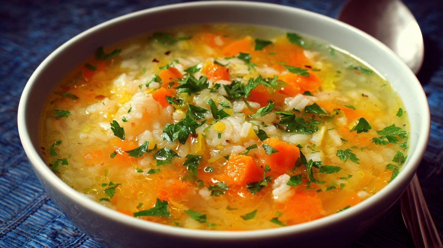 Zeleninová polévka z rýže a mrkve. Proč má smysl ji vařit