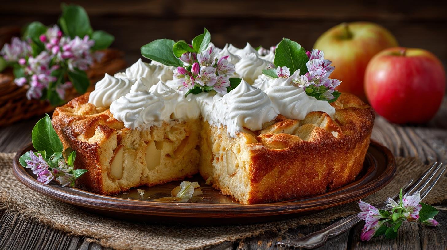 Jablečný dort se smetanou získá lepší chuť díky správnému způsobu. Smetana a jablka — malé tajemství, velký rozdíl