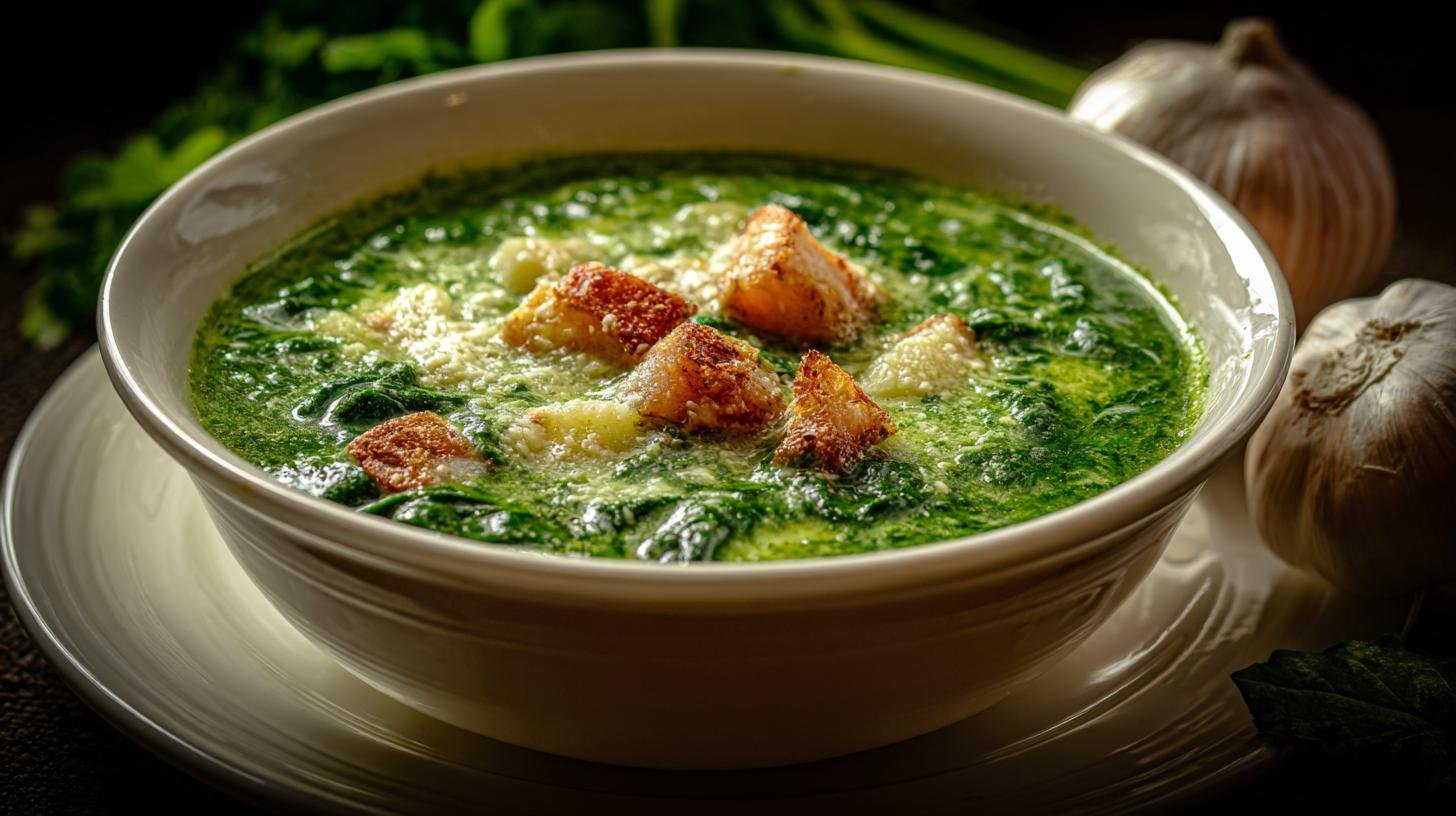 Špenátová polévka s bramborami bez jediné chyby 1 Špenátová polévka s bramborami bez jediné chyby