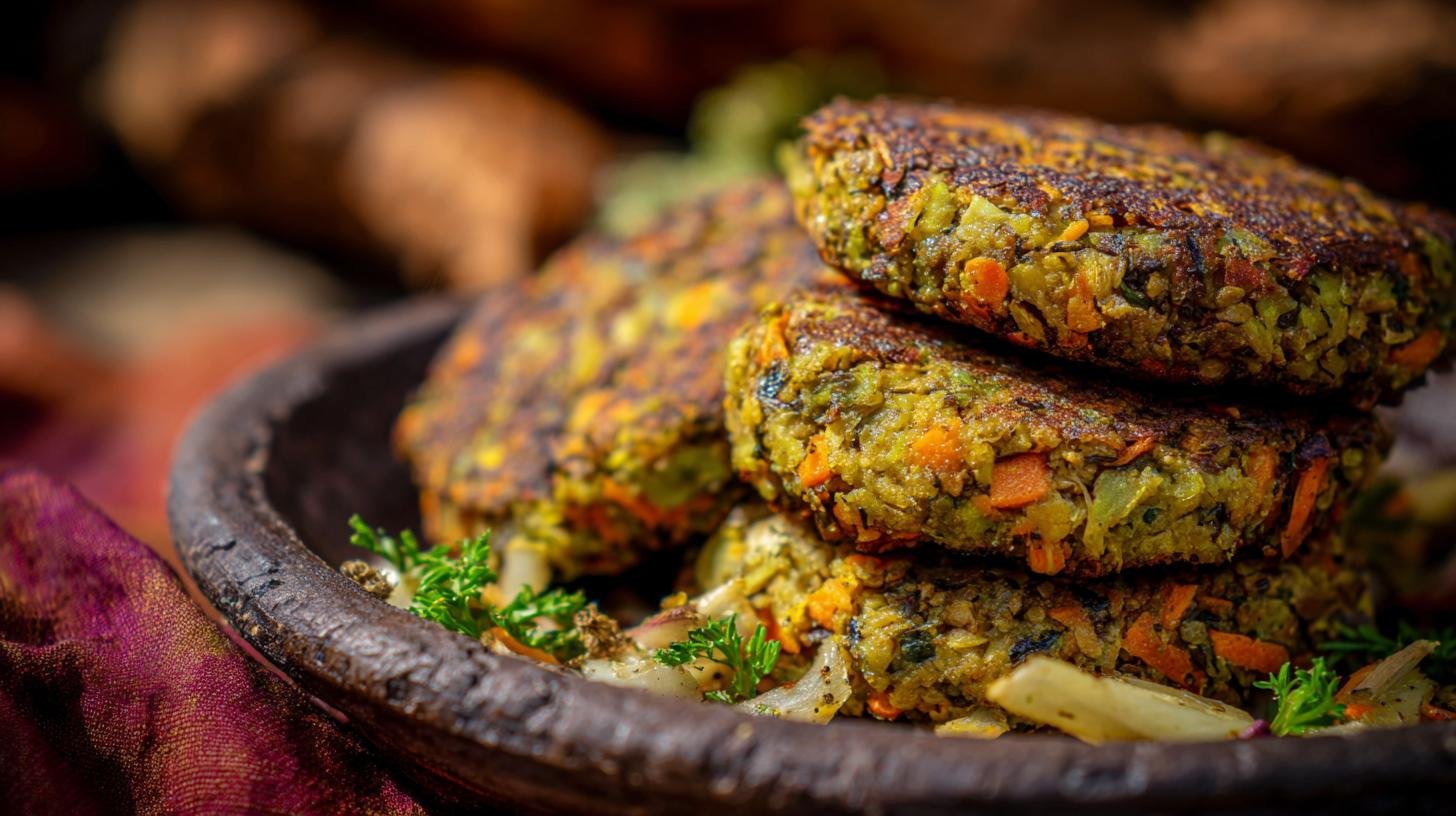 Ovesné placičky se zeleninou drží pevně bez jediné chyby