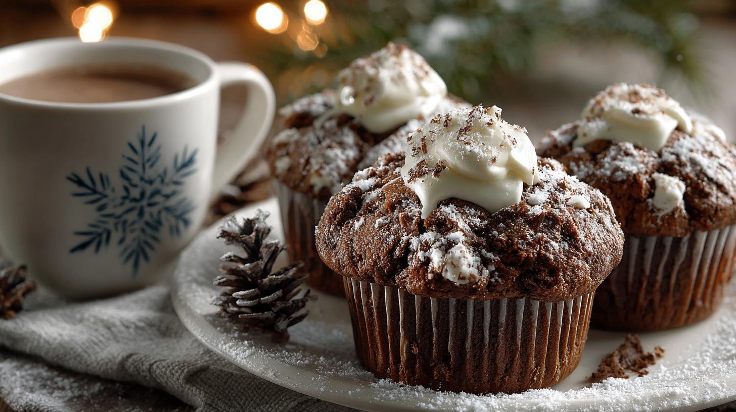 Zimní muffiny z kakao a smetana rychle hotové
