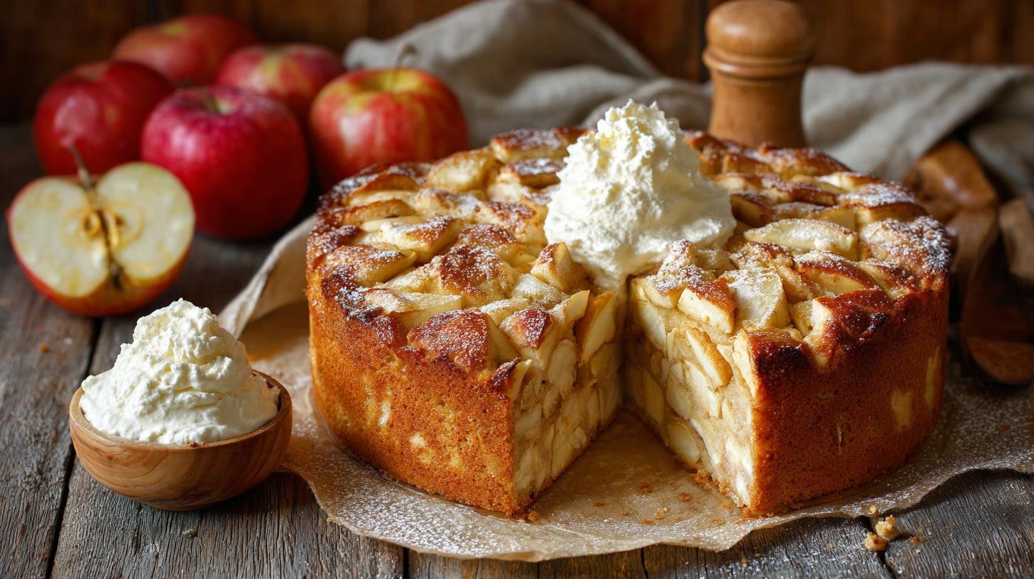 Jablečný dort se smetanou získá lepší chuť díky správnému způsobu. Kroky, které opravdu fungují