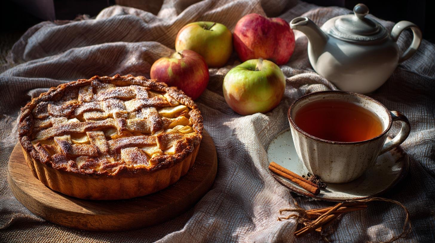 Domácí koláč s jablka a skořice pro chladné dny