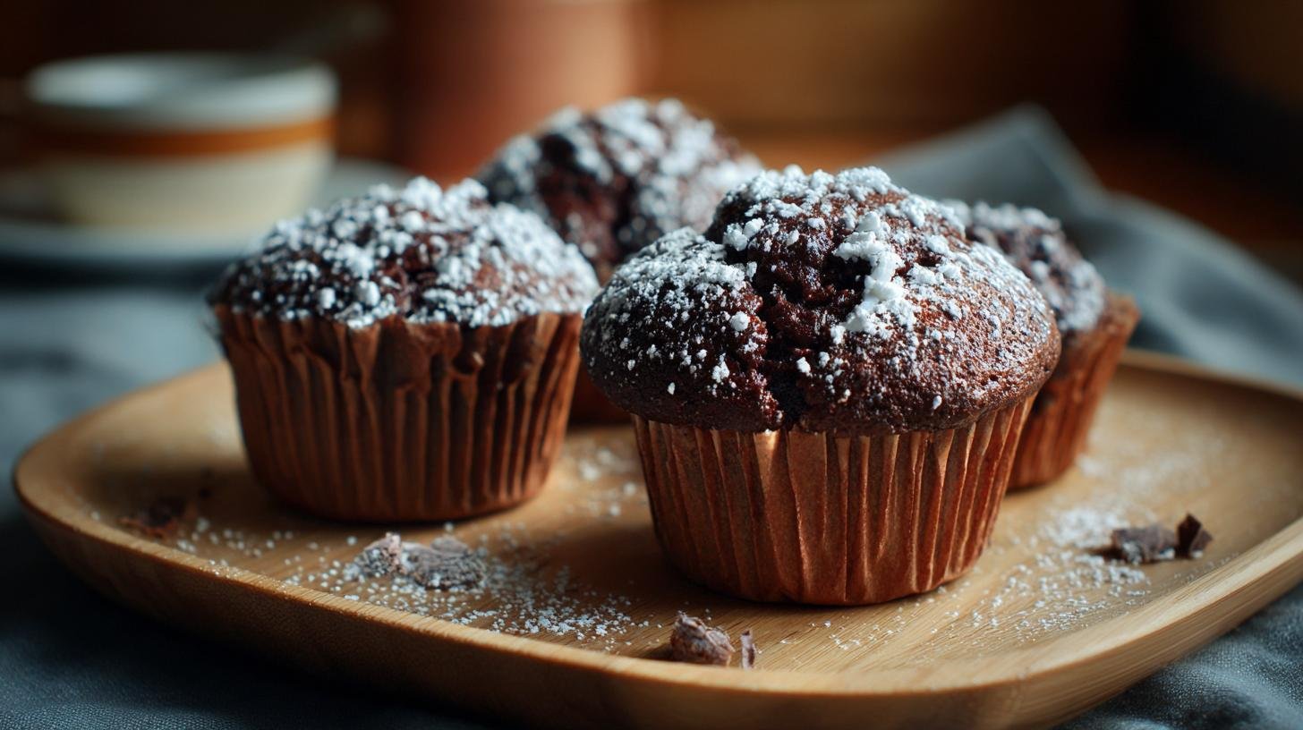 Rychlé muffiny z kakaa a smetany bez sucha