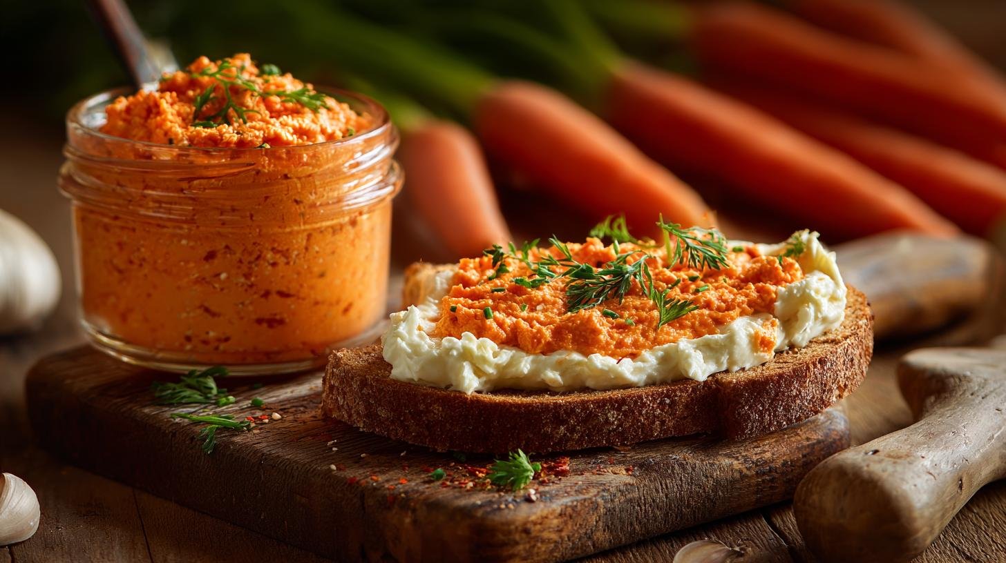 Rychlá pomazánka z mrkve a tvarohu. Ingredience Rychlá pomazánka z mrkve a tvarohu. Ingredience