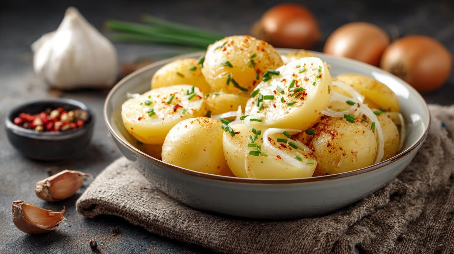 Brambory na másle a cibuli jednoduchá zimní večeře