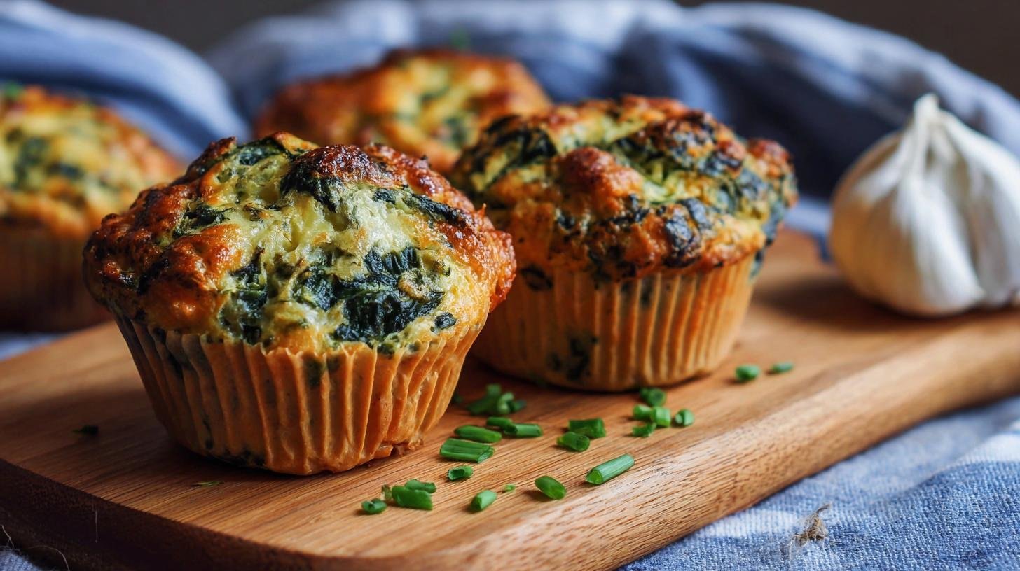 Slané muffiny se špenátem ideální do krabičky v lednu. Jak je uložit a vzít do krabičky