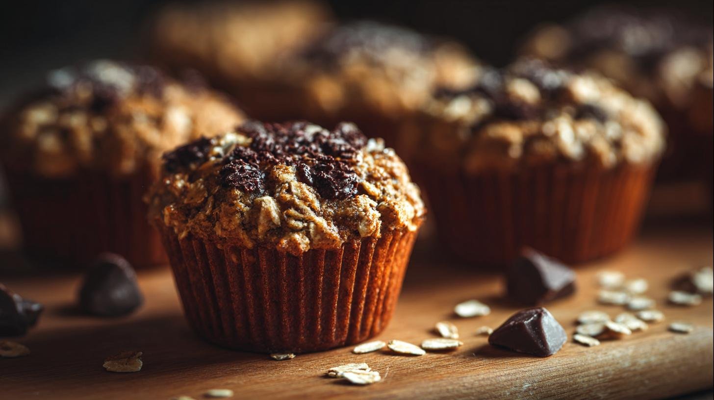 Muffiny z ovesné vločky a čokoláda bez suchosti