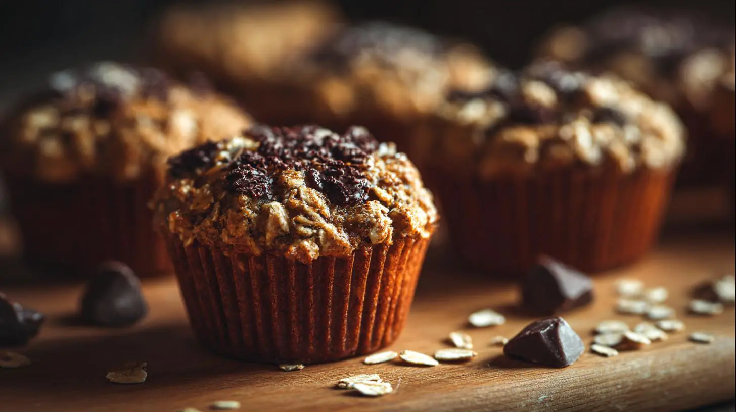 Muffiny z ovesné vločky a čokoláda bez suchosti