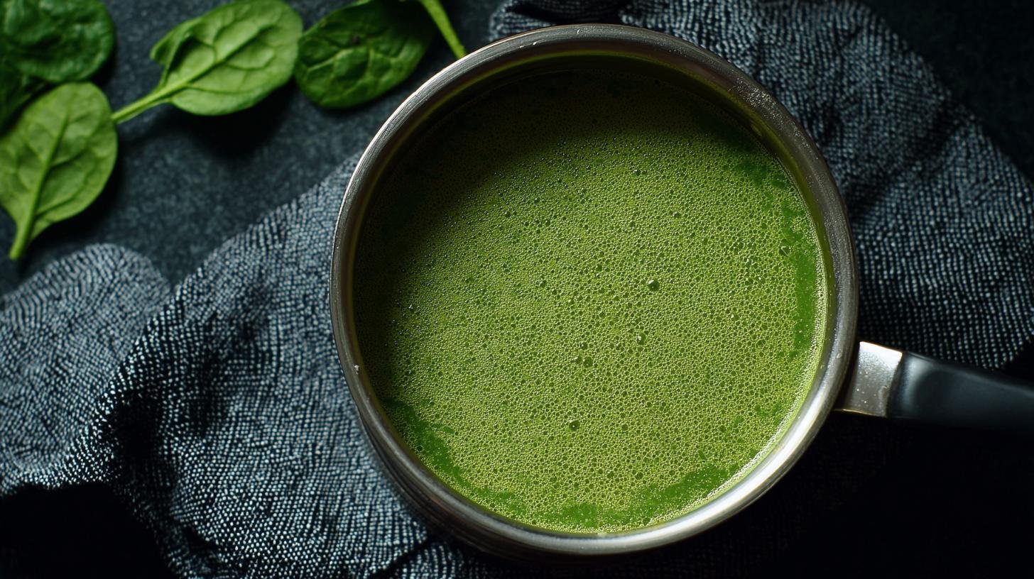 Rychlá krémová polévka ze špenátu po práci. Postup krok za krokem