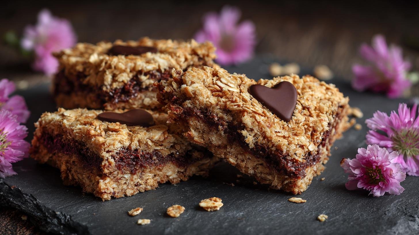 Ovesné řezy s kakaem drží tvar bez drolení