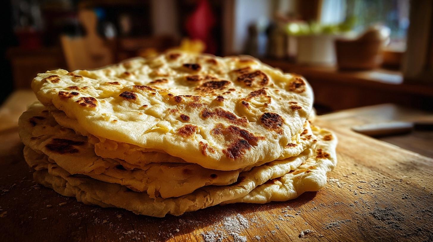 Chlebové placky z mouka bez kynutí