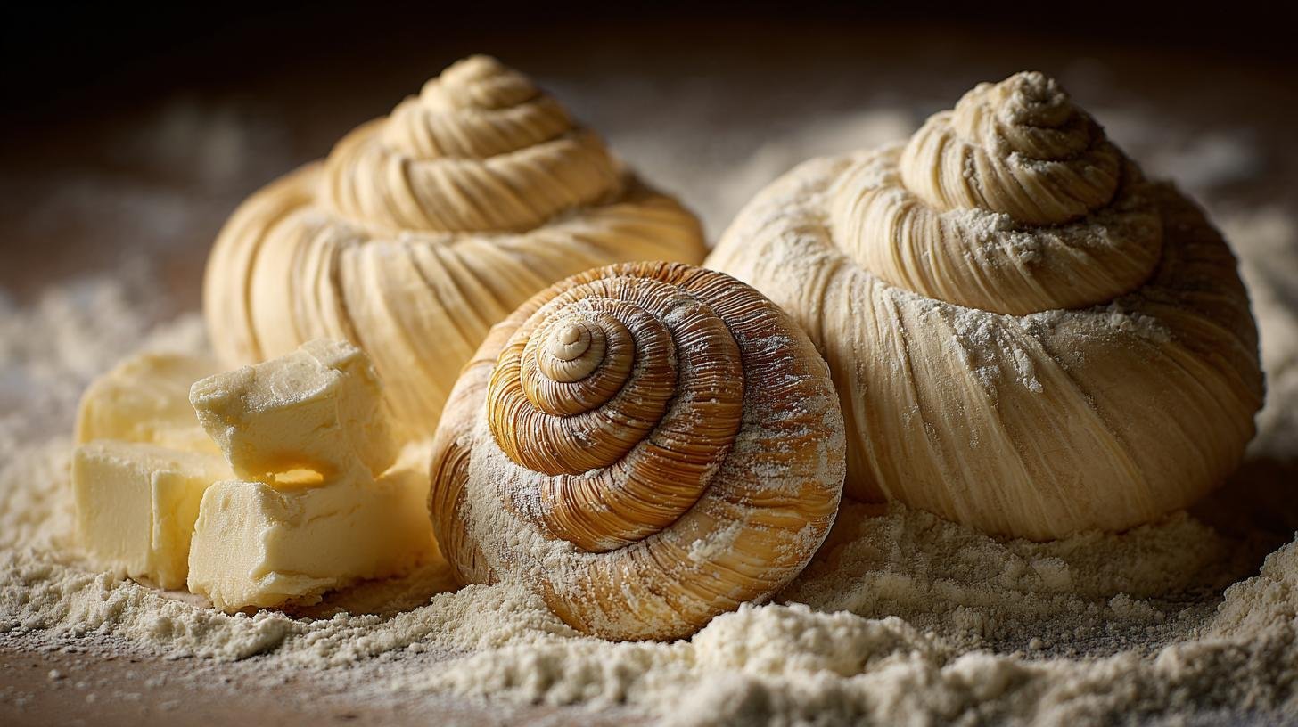 Šneky z mouka a máslo drží tvar správným způsobem