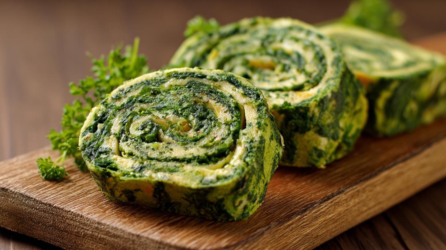 Jednoduché rolky ze špenátu s krémovou chutí 2 Jednoduché rolky ze špenátu s krémovou chutí