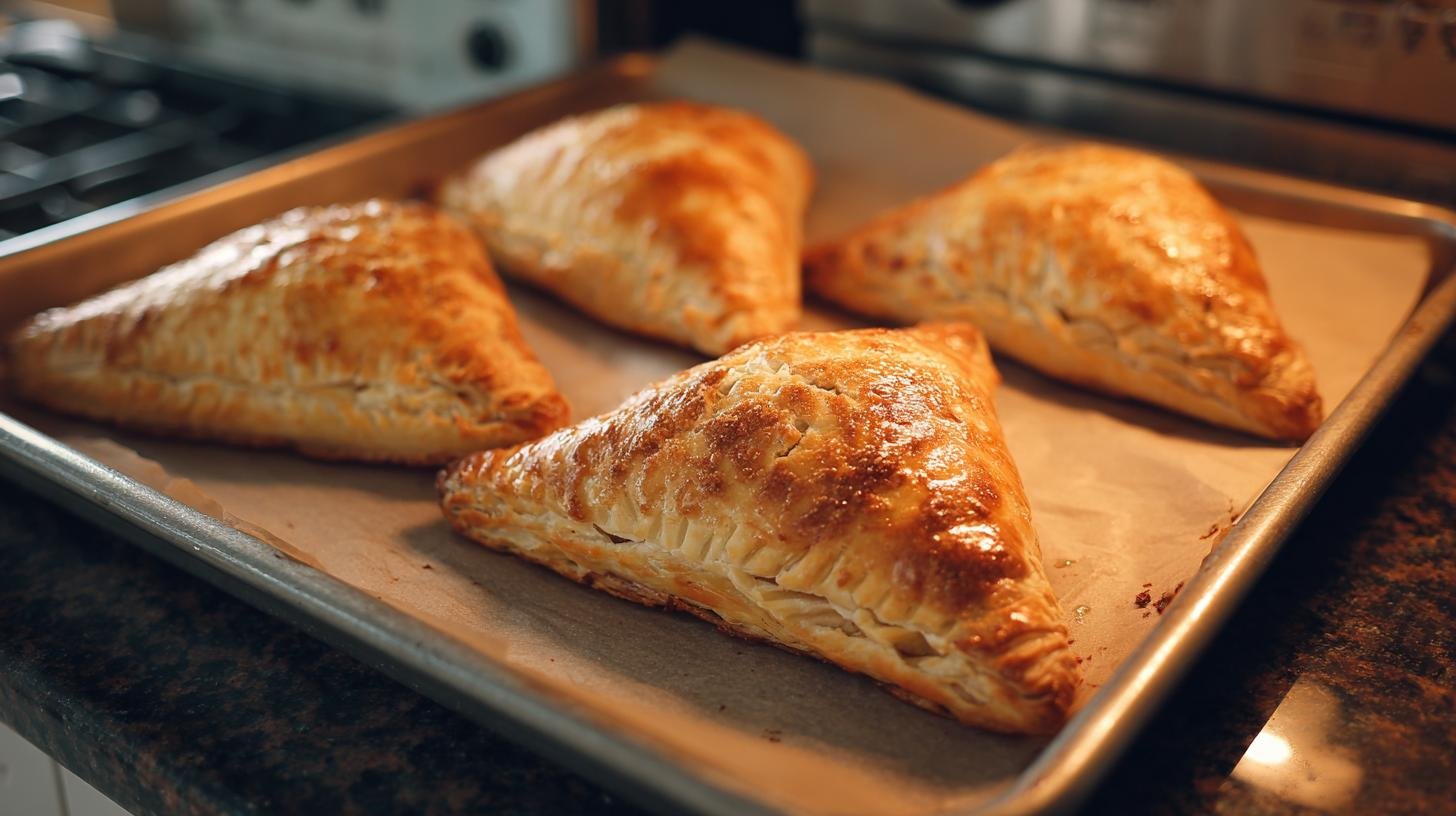 Šátečky s jablka a skořice rychlé na plech. Pečení a servírování