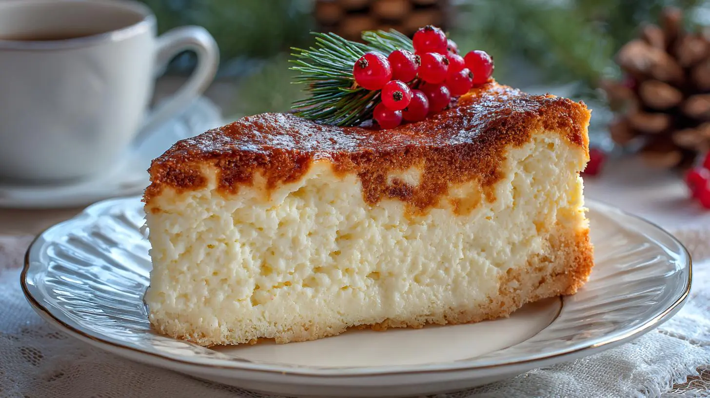 Tvarohový koláč se smetanou nadýchaný i v zimě