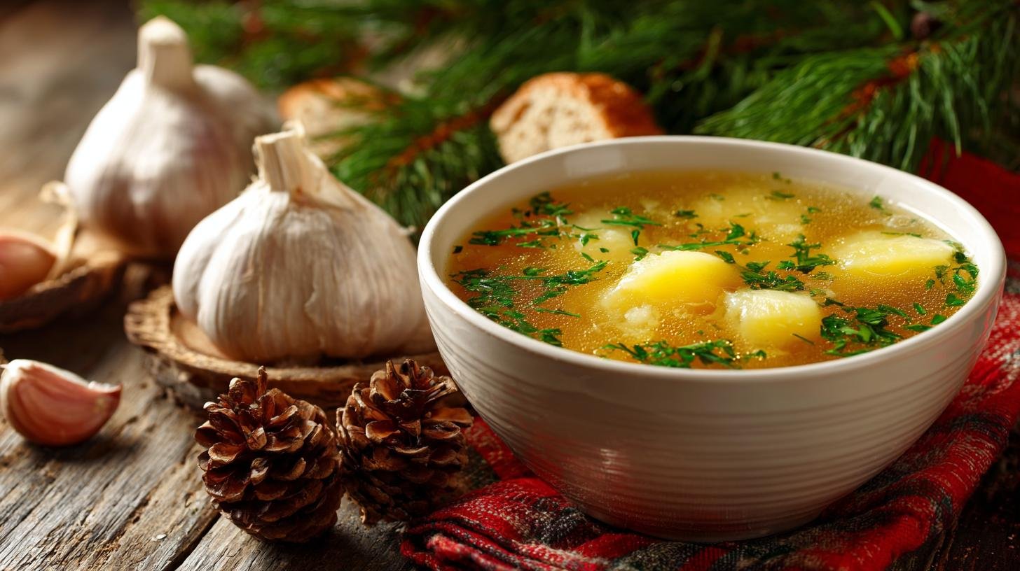 Česneková polévka s bramborami domácí klasika. Suroviny a rychlý přehled Česneková polévka s bramborami domácí klasika. Suroviny a rychlý přehled