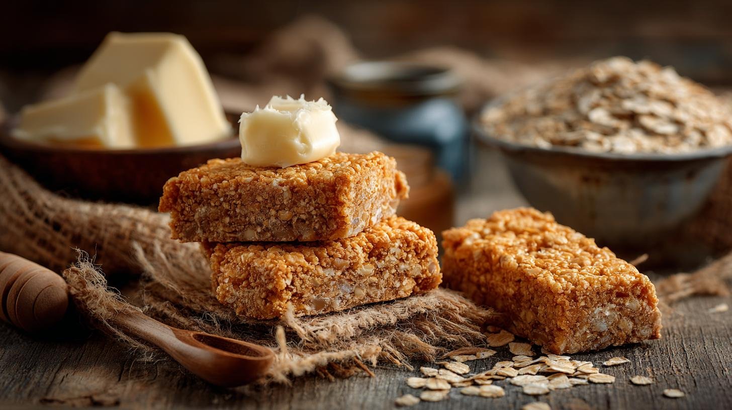 Ovesné řezy s máslem drží tvar bez drolení